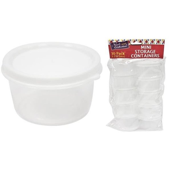 Sharptools 2.3 oz. Mini Storage Containers Round 10-Packs - Nicole Home Collection Case of 24 SH990282